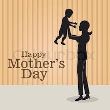 Happy mothers day mom to be. Happy Mothers Day Mom Holding Baby Stock Vector Colourbox