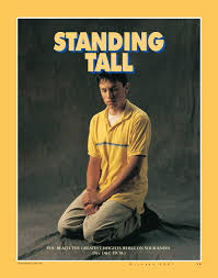 You're on your knees again. Standing Tall