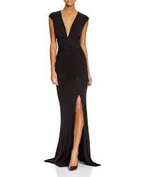 Abs By Allen Schwartz V Neck Ruched Matte Jersey Gown Bloomingdale S Gowns Dresses Jersey Evening Dress Dresses