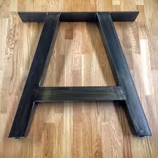 Metal Table Legs Heavy Duty A Frame Style Set Of 2 Adjustable Leveling Feet Metal Table Legs Metal Table Table Legs