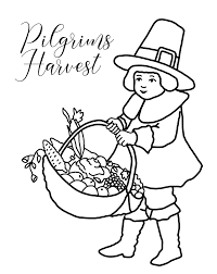 We have collected 40+ pilgrim coloring page images of various designs for you to color. Pilgrims Harvest Coloring Page Coloring Rocks