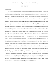 Doc Attitude Of Criminology Student On Extrajudicial Killings Vincent Comia Academia Edu