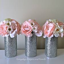 3 Silver Glitter Vase Wedding Centerpiece Decorations Party Decor Flower Vase Handmade Attivita Per Ragazzi Matrimonio