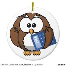 Owl With Calculator Math Student Accounting Ceramic Ornament Zazzle Ca Ceramic Ornaments Student Gifts Math