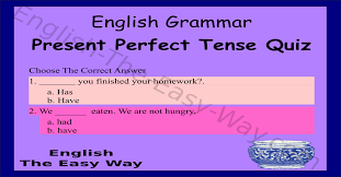 You're reading the introduction as you get ready to play our quizzes. Present Perfect Tense Quiz English Grammar English The Easy Way