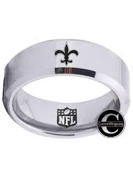 New Orleans Saints Ring Neworleans Saints Custom Rings 8mm Tungsten Ring Rings