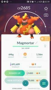 Details About Magmortar Magmar Evolution Trade Pokemon Go