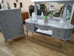 Inspiration for a vintage dressing table from backstage at the west kowloon bamboo theater. Vintage Dressing Table French Country Style Painted Grey Gold Tallboy Set Vinterior