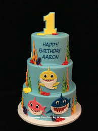 Boy S 1st Birthday Baby Shark Cake Baby Shark Cake Shark Birthday Cakes Baby Boy 1st Birthday Party Baby First Birthday Cake