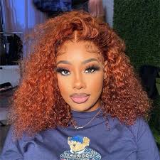 Short Ginger Brown Jerry Curly Wig Human Hair -SuperNova Hair