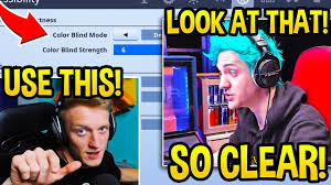 How to use colorblind mode? Ninja Tfue Shocked Using Secret Color Blind Mode Super Useful Fortnite Moments Youtube
