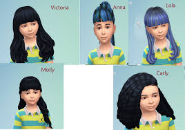 Downloads hair hair retexture kidshair the sims 4 toddlerhair · facebook twitter . Sims 4 5 Hair Conversion To Child Best Sims Mods