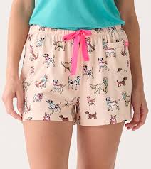 Women's Cute Pups Polyknit Pajamas Shorts