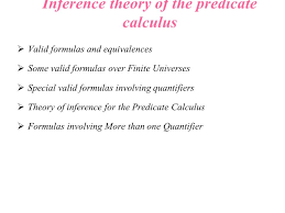 Unit 2 Predicate Calculus Inference Theory Of Predicate Calculus Ppt Download