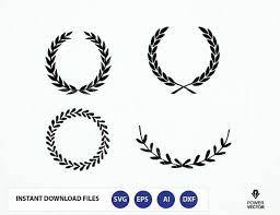 Download Leaf Wreath Svg Leaf Wreath Dxf Laurel Wreaths Clipart Digital Download Leaf Circle Monogram Frame Files Svg Png Dxf Eps Cameo 77432 Svgs Design Bundles