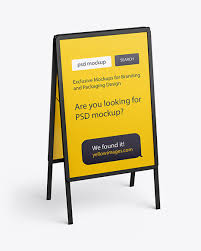 Mockup bundle pack 8 3708994 mockup bundle pack 8 graphics files included photoshop psd. Plastic Stand Mockup In Outdoor Advertising Mockups On Yellow Images Object Mockups