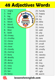 Pin On Adjectives List In English