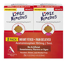 Little Remedies Infant Fever Pain Reliever Natural Berry Flavor 2 Fl Oz 2 Pack