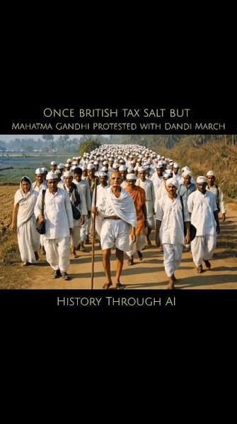Gandhi Picking Up Salt At Dandi 1930 Historic Photo