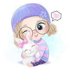 We have wide range of cartoons and anime that you can watch in hd and high quality for free. Cute Girl With Little Bunny Illustration Cute Cartoon Images Cute Cartoon Wallpapers Cute Cartoon Pictures