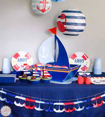Quick view sea shell punch bowl. How To Host An Adorable Nautical Baby Shower An Alli Event