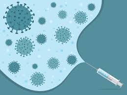 Choose from 22000+ covid 19 graphic resources and download in the form of png, eps, ai or psd. Blue Wallpaper Of Corona Virus Or Covid 19 And Syringe Of Vaccine 2133697 Vector Art At Vecteezy