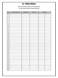 Check spelling or type a new query. Daftar Hadir Calon Karyawan