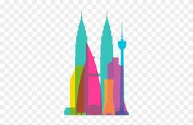 Abstract vector illustrations of singapore, kuala lumpur, bangkok, jakarta and manila skylines (with maps and flags of the countries where these cities are capitals) in different color palettes. Towers Clipart Kuala Lumpur Kuala Lumpur Free Vector Free Transparent Png Clipart Images Download