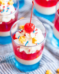 Pour onto the blue and white layer, cover with plastic wrap, and refrigerate until completely set. Red White And Blue Jello Cups Like Mother Like Daughter