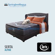 Spinal spring 5 turn 130 series, full automatic assembling, m guard, corner guard, stabilizer frame, computerize quilting, hygienic hard cotton sheet, high density polyurethane foam, fire retardant fabric cover, anti microbial fabric cover, anti dust mite resistant fabric cover Jual Spring Bed Serta Alpine Termurah Springbedbagus