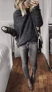 Winter Outfit Idea Fashion Trends Winter Faded Black Jeans Fashion