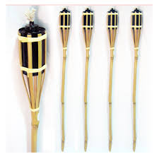 4 Bamboo Torch Tiki Tropical Decor Luau Party Garden Light Outdoor Lamp 3 Ft New Walmart Com Walmart Com