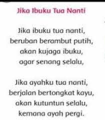 Jika ibuku tua nanti lirik & video klip mp4. 18 Tulislah Lirik Lagu Jika Ibuku Tua Nanti Sbdp Kd 3 3 Brainly Co Id