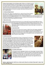 Carnival Celebrations Around The World Reading Comprehension Worksheet Reading Comprehension Worksheets Celebration Around The World Reading Comprehension