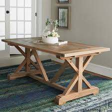 This Rustic Farmhouse Table Is Constructed Of Rugged Clear Lacquered Solid Pine Wood With Bold Design Eleme Dining Table Farmhouse Dining Table Farmhouse Table
