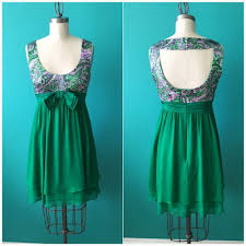 Details Beautiful Nanette Lepore Green Mini Dress With Sequins On The Bodice Zipper Up Back We Also Try To Poin Nanette Lepore Dress Green Mini Dress Dresses