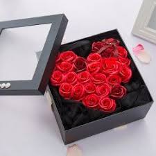 One stop paper packaging service to save and easy for your work. Roses Heart Valentine S Day Gift Soap Flower With Box Red With Black Rose Soap Flower Soap Soap Gift Valentine Day Gifts