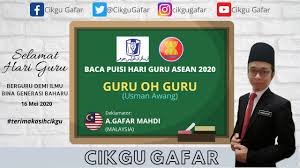 Guru oh guru penulis puisi : Keramat Deklamasi Puisi Guru Oh Guru Karya Usman Awang Youtube