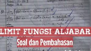Contoh Soal Limit Fungsi Aljabar Dan Pembahasannya Doc Dapatkan Contoh