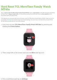 Hard Reset TCL MoveTime Family Watch ...