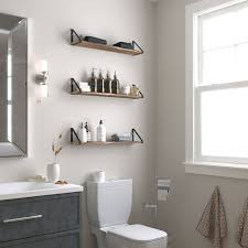 An elegant acrylic bookshelf is fabulous with some perfectly folded towels, and a collection of pretty toiletries. Ponza 24 Bathroom Shelf For Bathroom Decor Wall Mount Bathroom Organizer Set Of 3 In 2021 Bathroom Organisation Bathroom Decor Bathroom Shelves