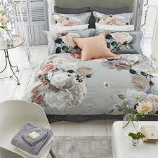 Peonia Grande Zinc Bedding By Designers Guild Bed Linen Design Bed Cover Design Bed Design