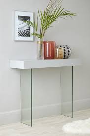 Calanna Grey Oak And Glass Console Table Dining Room Console