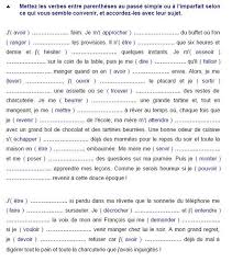 Verbe transitif du 3 ème groupe / auxiliaire avoir. Imparfait Passe Simple