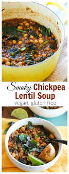 Smoky Chickpea Lentil Soup Recipe Vegan Lentil Soup Healthy Recipes Lentil Recipes