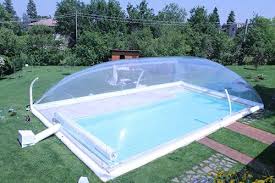 An Inflatable Shelter For The Pool Eurospapoolnews Com Swimming Pool Landscaping Swimming Pools Pool Cover