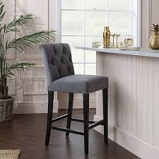 National public seating 6324b square stool with backrest, height 24gray. Newbury Bar Stool Grey Velvet Bar Stools Grey Bar Stools Bar Stools With Backs