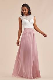 Pretty Lace And Poly Chiffon Floor Length Bridesmaid Dress With A Jewel Neckline And Sheer Lace Det With Images Dresses Bridesmaid Dress Colors Jasmine Bridesmaids Dresses