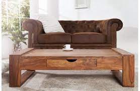 table basse en bois olaf une table en bois de palissandre naturel avec un tiroir de rangement eco furniture loft decor furniture