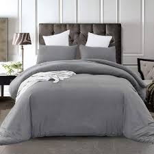 Featuring rich tones and textures accented with geometric i just absolutely love my comforter set. Cottonight Grey Comforter Set King Men Modern Comforter Lightweight Solid Color Ebay